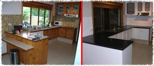 Resurfacing Cairns Pic 2 - Kitchen Before and After