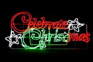 Christmas Lights for Christ Pic 4 - Celebrate CHRISTmas Christmas Light motif display 170cm x 80cm