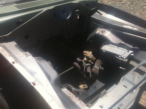 Enviro Blast Australia Pic 5 - Engine bay soda blasted Safe to leave wiring looms in No damage by soda