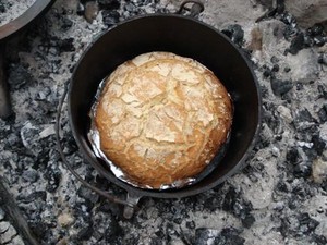 Stockport Residential & Caravan Park Pic 3 - Oh this is the DAMPER fresh off the fire with real butter YUMMO