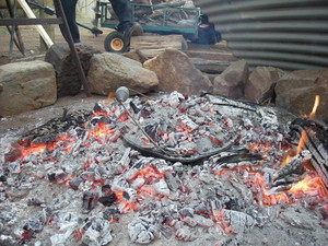 Stockport Residential & Caravan Park Pic 2 - Try some of our famous STOCKPORT STOCKPOT cooked on the open fire served with genuine BILLY TEA DAMPER