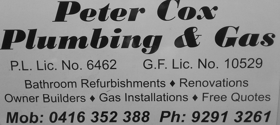 Peter Cox Plumbing & Gas Pic 1