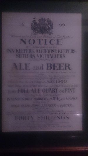 Crown Lift Trucks Pic 2 - An old beer notice