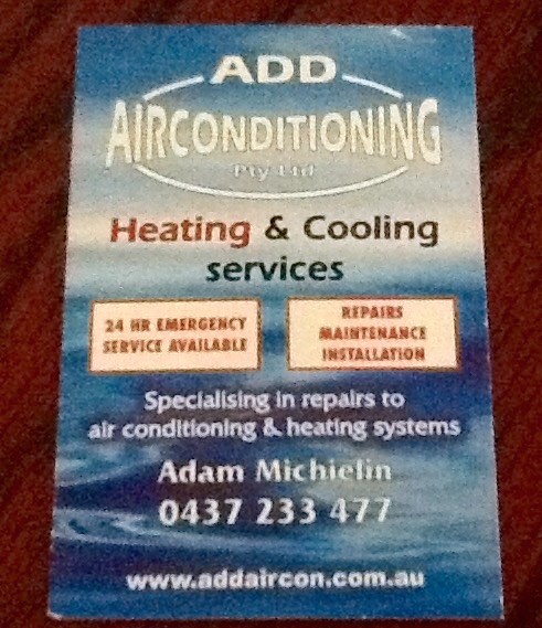 ADD Air Conditioning Pty Ltd  Heating & Cooling services. Pic 1