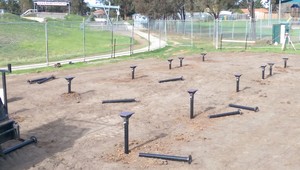 Foundation Solutions Australia Pic 2 - BMX Track facility Werribee FSA Designed manufactured and supplied installed the screw piles and top brackets directly bolted to 20t Modular building