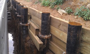 Foundation Solutions Australia Pic 4 - Retention piles for Brighton property