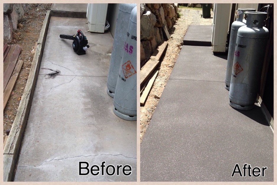 Ideal Concrete Solutions Pic 1 - Concrete repairspray on stencil