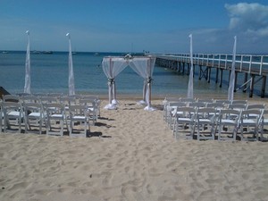 Wedding Hire Melbourne Pic 3 - Beautiful Beach Wedding Setup by Wedding Hire Melbourne