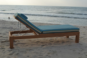 Lister Teak Garden Furniture Pic 5 - Solomon Teak SunLounger