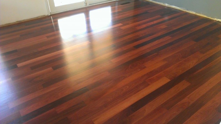 Ataboy Services Pic 1 - Beautiful Jarrah floor finished in Satin Polyurethane