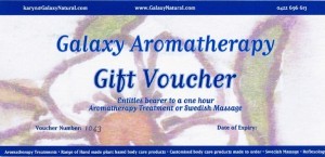 Galaxy Aromatherapy Pic 2 - Gift Voucher for Massage or Aromatherapy Treatment