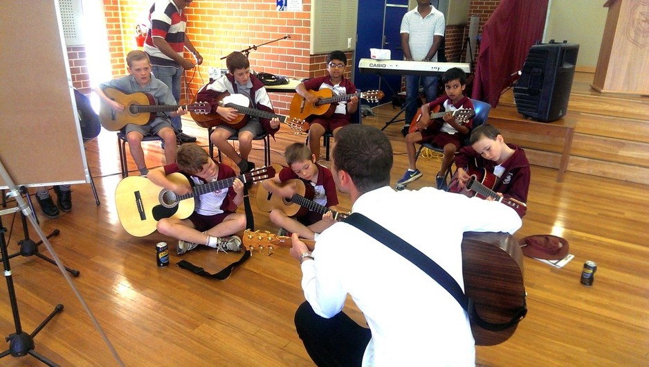 MusiqHub Australia Pic 1 - Students preparing for an assembly