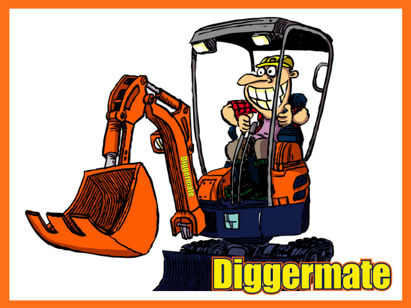 Diggermate Mini Excavator Hire Riverland Pic 1