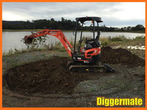 Diggermate Mini Excavator Hire Riverland Pic 2