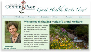 Eagle Web Design Pic 4 - HTML website for Connie Page Medical Herbalist