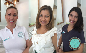 Clean Clear & Correct Smiles Pic 2 - Our Team from left Practice Manager Natalie Brassell Specialist Orthodontist Dr Vandana Katyal and Oral Health Therapist Hygienist Penelope Kia