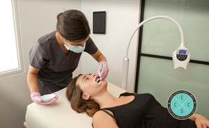 Clean Clear & Correct Smiles Pic 4 - Our Oral Health Therapist Hygienist Penelope Kia hard at work