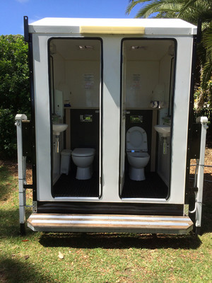 Sydney Bathroom Hire Pic 2 - Dual Deluxe Toilets