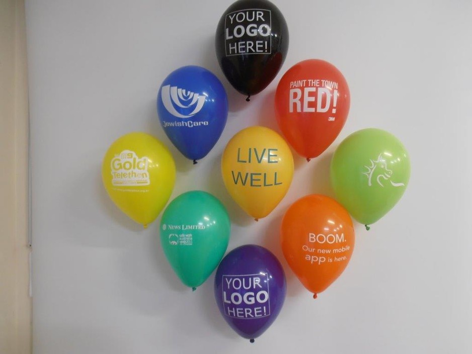 Quick Print Balloons Pic 1 - Contact us 7 days a week for a quote on custom printed balloons We ship Australia Wide