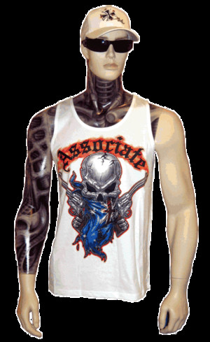 Associate Clothing Pic 2 - Singlet Associate Flag Skull