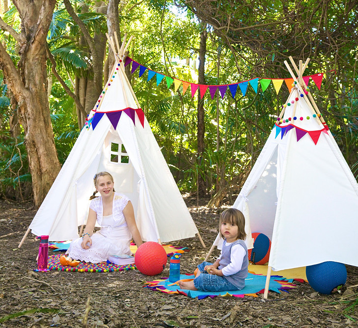 Rainbows and Clover Pic 1 - Rainbows and Clover teepees in two sizes Belongil Beach Byron Bay Australia