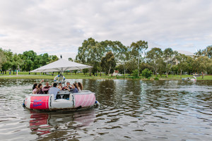 BBQ Buoys Pic 4 - Birthday party on the River Torrens Floating bbq boat BBQ Buoys