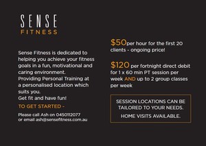 Sense Fitness Pic 2 - Sense Fitness Personal Training special offer