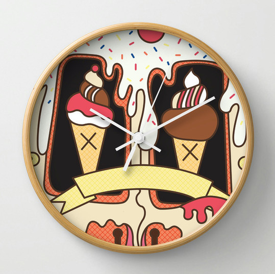 ZEUG Pic 1 - Melting ice cream van wall clock