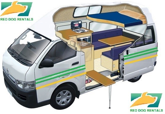 Red Dog Rentals Pic 1 - Cut out image of our HiTop Camper