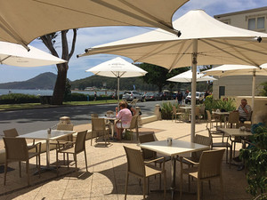 Port Stephens Country Club Pic 3 - Sandyfoot Cafe Bar breakfast or lunch alfresco cafe