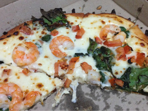 Domino's Pizza Palm Beach Pic 2 - Garlic prawn pizza kinda got a bit devoured before I could take a photo Yummo