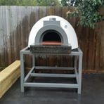 Melbourne Brick Ovens Pic 3 - Magnificent 800 diameter oven With a matching powder coated galvanised stand