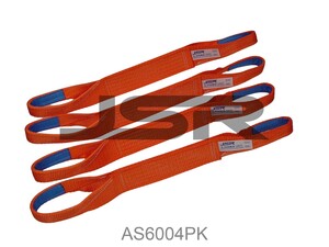 JustStraps2go Pic 3 - JSR Car Restraint Axle Strap 600mm long cw sewn eyes 4 pack