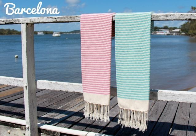 The Fouta Project Pic 1 - A beautiful soft Fouta in a honeycomb weave It is so luxurious and makes a wonderful absorbent towel or a gentle cozy wrap Great for new born babies too