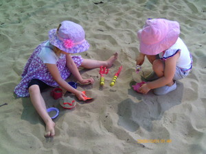 fairy garden family day care Pic 3 - Sand play Digging for treasure