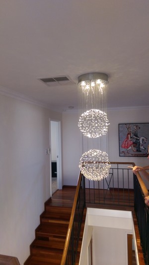 DhuWest Electrical & Data Pic 5 - Beautiful LED Chandelier hung by DhuWest Electrical Review Dave Louise Iluka