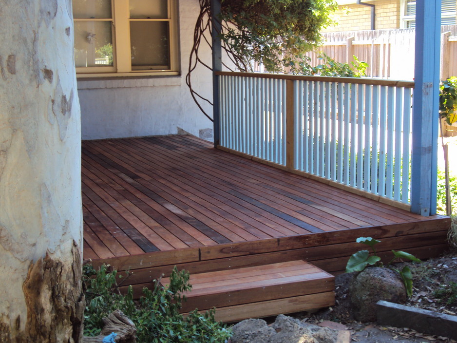 Matt Byrnes Pic 1 - Merbau Decking With Step and SubFloor