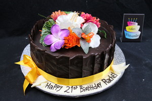 Party Cakes Whitsunday Pic 5 - Single tier chocolate birthday cake