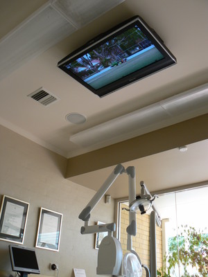 Brilliant Electrical Solutions Pic 2 - We installed tv on ceiling in dental practice