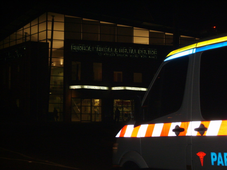 Eureka Medical Centre Pic 1 - Eureka Medical Centre at night Ambo just happened to be driving by when I took the photo