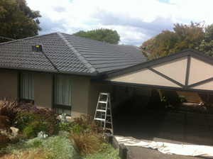 Wilson's Painting & Decorating Pic 3 - Tiled roof resprayed and house painted in new colours to give a modern look