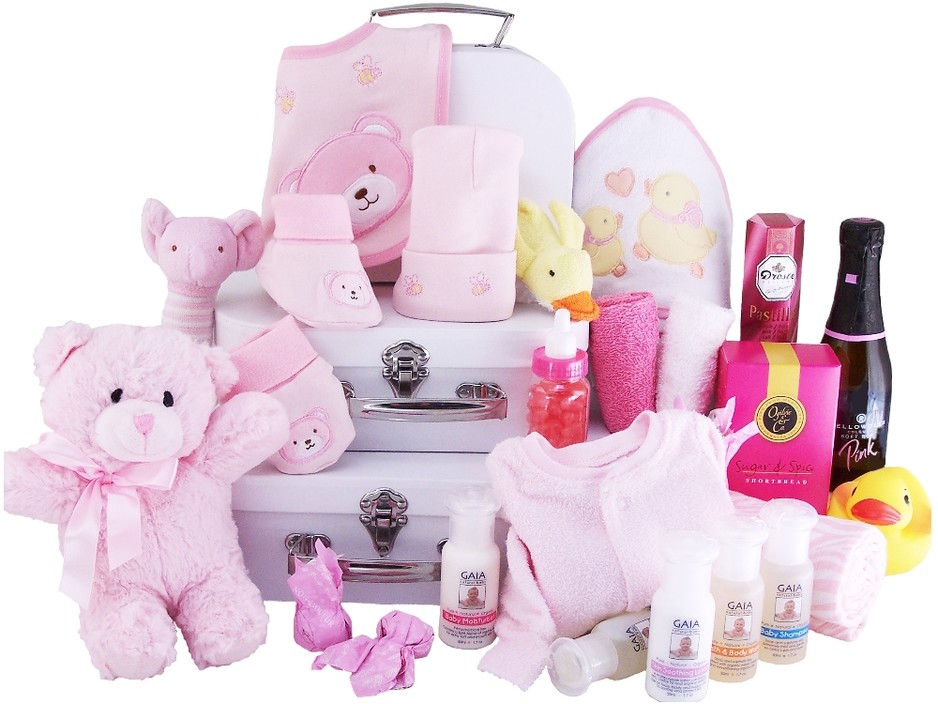 Gift Basket Boutique Pic 1 - New Baby Girl Gift Stack