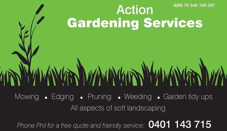 Action Gardens Services Pic 1 - Available for lawn trims weeding mulching hedge trims and all aspects of gardens and horticulture