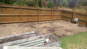 Action Gardens Services Pic 5 - Level the soil and apply organic underlay and lawn food