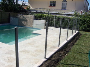 Edge Fencing Pic 2 - Semi frameless glass