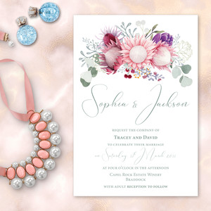 Devereux Creative Pic 4 - Protea wedding invitation