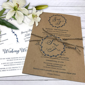 Devereux Creative Pic 5 - Rustic wedding invitation with twine and tag