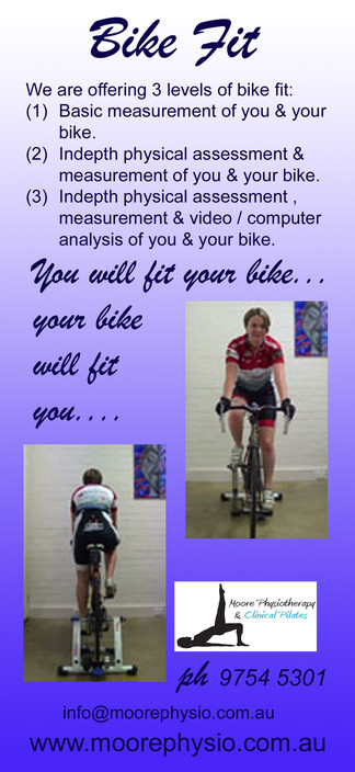 Moore Physiotherapy & Clinical Pilates Pic 1 - Bike Fit