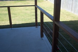 Splinters Quality Carpentry and Stainless Steel Balustrades Pic 2 - Timber and stainless steel wire balustrades