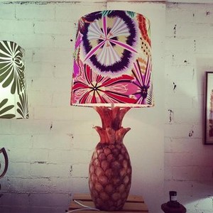 Shady Designs Lampshades Pic 5 - Missoni Lampshade with Pineapple Lamp Base